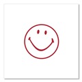 Office Jansan | Universal UNV10080 Pre-Inked/Re-Inkable Smiley Face Round Message Stamp - Red Ink image number 4