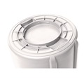 Trash & Waste Bins | Rubbermaid Commercial FG261000WHT 10 gal. Vented Round Plastic Brute Container - White image number 1
