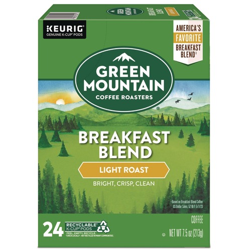 Office Jansan | Green Mountain Coffee 5000378718 Coffee K-Cup Pods - Breakfast Blend (24/Box) image number 0