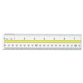 National Tape Measure Day | Westcott 10580 Acrylic Data Highlight Reading Ruler With Tinted Guide, 15-in Long, Clear/yellow image number 1