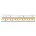  | Westcott 10580 15 in. Long Acrylic Data Highlight Reading Ruler with Tinted Guide - Clear/Yellow image number 1