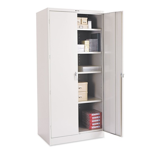 Office Filing Cabinets & Shelves | Tennsco 2470-LGY 36 in. x 24 in. x 78 in. High Deluxe Cabinet - Light Gray image number 0