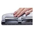  | PaperPro 2101 9/32 in. Holes 12-Sheet EZ Squeeze 3-Hole Punch - Black/Silver image number 3