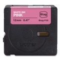 Labels | Brother P-Touch BTAGP35 0.47 in. x 13.1 ft. Genuine P-Touch BTAG Label Tapes - White on Pink image number 3