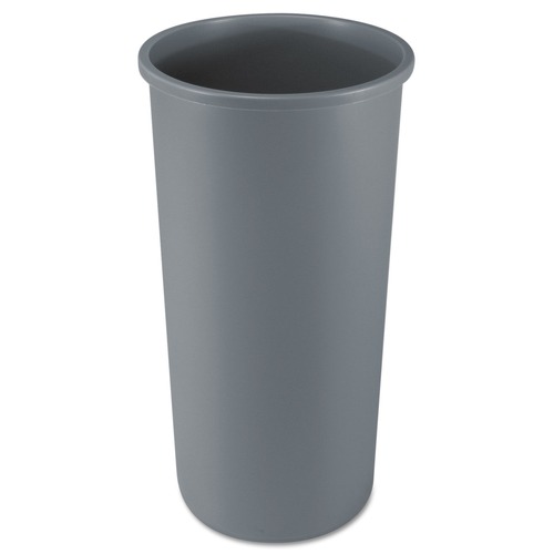 Trash & Waste Bins | Rubbermaid Commercial FG354600GRAY 22 Gallon Round Plastic Untouchable Waste Container - Gray image number 0