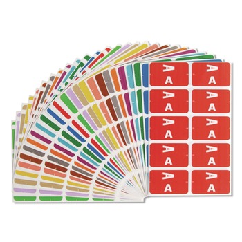 Smead 1 x 1.63 AlphaZ Color-Coded A-Z Labels Starter Set - Assorted (2200/Box)