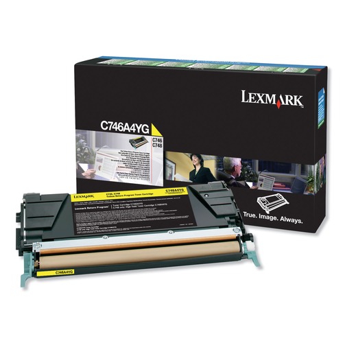 Ink & Toner | Lexmark C746A4YG Return Program TAA Compliant 7000 Page-Yield Toner - Yellow image number 0