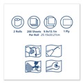 Office Jansan | Tork 450340 8-1/2 in. x 10 in. Advanced ShopMax Wiper 450 - Blue (2/Carton) image number 6