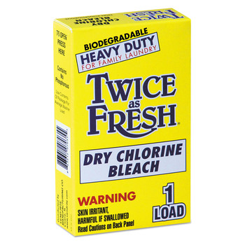 BLEACH | Twice as Fresh VEN 2979646 Heavy Duty 1 Load Coin-Vend Powdered Chlorine Bleach (100/Carton)