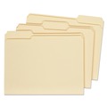  | Universal UNV16113EE 2-Ply 1/3-Cut Assorted Top Tab File Folders - Letter Size, Manila (100/Box) image number 1