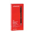 Office Jansan | Universal UNV15510 1 mm Black Barrel Retractable Ballpoint Pens - Medium, Black (1 Dozen) image number 1