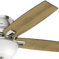 Ceiling Fans | Hunter 53344 52 in. Donegan Brushed Nickel Ceiling Fan with Light image number 4