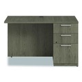 Office Desks & Workstations | Alera AE1NZK-R2448UF TOM 48 in. x 24 in. x 29 in. Seville Series Right Desk Return with Pedestal - Walnut image number 1