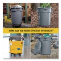 Trash Cans | Rubbermaid Commercial FG262000DGRN BRUTE 20 Gallon Vented Round Resin Container - Dark Green image number 3