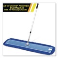 Mops | Gritt Commercial GRI17460T 60 in. x 5 in. Microfiber Head 40 in. to 72 in. Silver Aluminum Handle Dust Mop with Telescopic Handle - Blue (1-Kit) image number 2