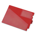 File Folders | Pendaflex 13541 1/3-Cut Center Position Letter Size Colored Poly End Tab Out Guides - Red (50/Box) image number 2