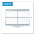 Office Jansan | MasterVision GA05105830 Four Month 48 in. x 36 in. Magnetic Dry Erase Calendar Board - White Surface, Silver Aluminum Frame image number 4