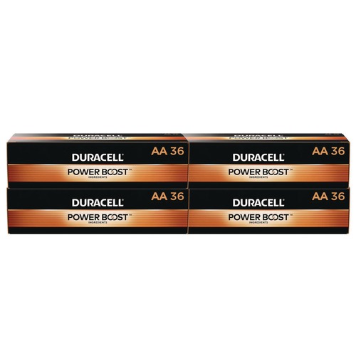 Batteries | Duracell MN15P36CT Power Boost CopperTop Alkaline AA Batteries (144/Carton) image number 0