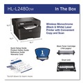 Bulk Savings Pricing 2 | Brother HLL2480DW HL-L2480DW Wireless Compact Monochrome Multi-Function Laser Printer image number 5