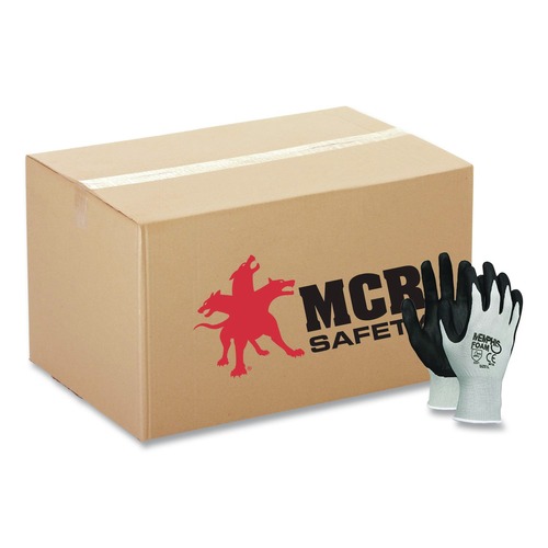 Bulk Savings Pricing 2 | MCR Safety 9673L Economy Foam Nitrile Gloves - Large, Gray/Black (1 Dozen) image number 0