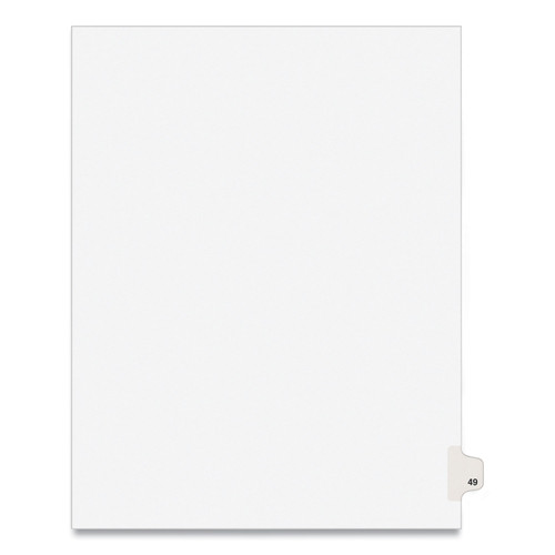 Office Jansan | Avery 01049 11 x 8.5 Avery Style Preprinted Legal Exhibit Side 10-Tab Index Dividers - White (25/Pack) image number 0