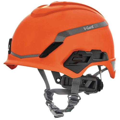 Hard Hats | MSA 10194797 V-Gard H1 Fas-Trac III Pivot Novent ANSI EN397 Safety Helmet - Orange image number 0