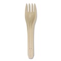 Cutlery | World Centric FO-NT-6 NoTree Paper Fork Light Mediumweight Cutlery - Natural (1000/Carton) image number 0