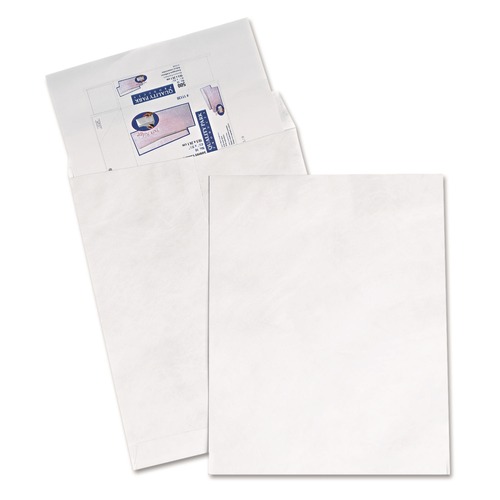 Office Jansan | Survivor QUAR5106 14.5 in. x 20 in. Square Flap Redi-Strip Closure Heavyweight 18 lbs. Tyvek Catalog Mailers - White (25/Box) image number 0