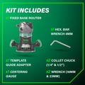 Metabo HPT Clearance | Metabo HPT M12VCM 110V 11 Amp 2.25 HP Variable Speed Corded Fixed Base Router image number 1
