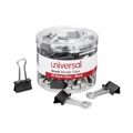 Customer Appreciation Sale - Save up to $60 off | Universal UNV11140 Binder Clips in Dispenser Tub - Small, Black/Silver (40/Pack) image number 0