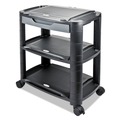 Utility Carts | Alera ALEU3N1BL 3-In-1 21.63 in. x 13.75 in. x 24.75 in. Storage Cart and Stand - Black/Gray image number 3