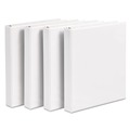 Binders | Avery 17575 11 in. x 8.5 in. 3 Rings, 1 in. Capacity, Durable View Binder with DuraHinge and Slant Rings - White (4/Pack) image number 1