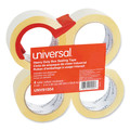  | Universal One UNV91004 Heavy-Duty 3 in. Core 1.88 in. x 60 yds. Box Sealing Tape with Dispenser - Clear (4-Piece/Pack) image number 0