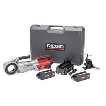 Ridgid 760 FXP 12-R Brushless Lithium-Ion Cordless Power Drive Kit with 2 Batteries (4 Ah)