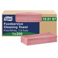 New Year New Savings! Save $25 off $150 | Tork 192187 1-Ply 6 x 10.75 Foodservice Cleaning Towel - Pink (1/Carton) image number 1