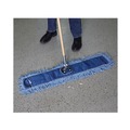 Mops | Boardwalk BWK1136 36 in. x 5 in. Looped-End Cotton/ Synthetic Blend Dust Mop Head - Blue image number 5