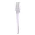 Cutlery | Eco-Products EP-S017-W Plantware Individually Wrapped CPLA Cutlery Fork - White (1000/Carton) image number 0