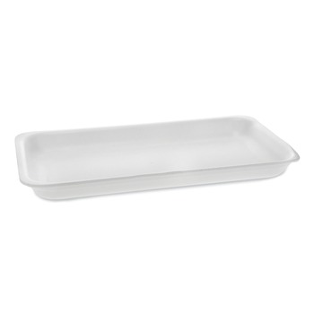 Pactiv Corp. 51P125PZ 15 in. x 8 in. x 1.25 in. #25PZ Foam Supermarket Tray - White (200/Carton)