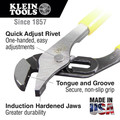 Pliers | Klein Tools D502-10TT 10 in. Pump Pliers with Tether Ring image number 1