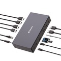 Office Electronics & Batteries | Verbatim 32172 17-in-1 Audio/DisplayPort/HDMI/Micro SD/RJ45/SD/USB-A/USB-C Pro Docking Station - Gray image number 1