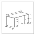 Office Desks & Workstations | HON H105892.NN 10500 Series 60 in. x 30 in. x 29.5 in. Double Pedestal Desk with Full Pedestals - Mahogany image number 3