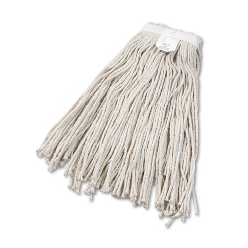 Mops | Boardwalk BWK2024CEA No. 24 Cotton Cut-End Wet Mop Head - White image number 0