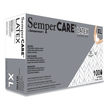 SemperCare Latex Gloves - Cream/X-Large (1000/Carton)