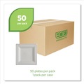 Office Jansan | Eco-Products EP-P023NFA 10 x 10 Vanguard Renewable and Compostable Sugarcane Plates - White (250/Carton) image number 5