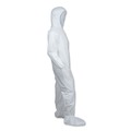 Bib Overalls | Ansell 27239 A30 Hood and Boots Splash/Particle Protection Coverall - 6X-Large, White (21/Carton) image number 4