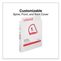 Office Jansan | Universal UNV20742 11 in. x 8.5 in. 1 in. Capacity 3 Rings Slant D-Ring View Binder - White image number 4
