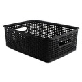 Office Jansan | Advantus 40327 14.25 in. x 10.25 in. x 4.75 in. Weave Bins - Black (2/Pack) image number 1