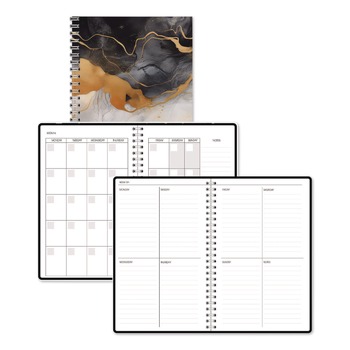 House of Doolittle Recycled Non-Dated Monthly/Weekly Gold and Smoke Planner - Multicolor Cover