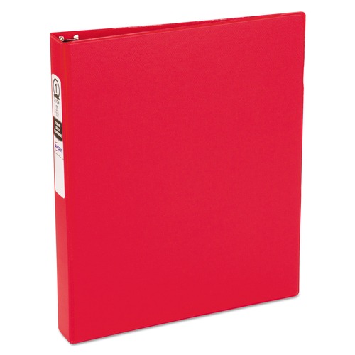 Office Jansan | Avery 03310 1 in. Capacity 11 x 8.5 Economy Non-View Binder with 3 Round Rings - Red image number 0