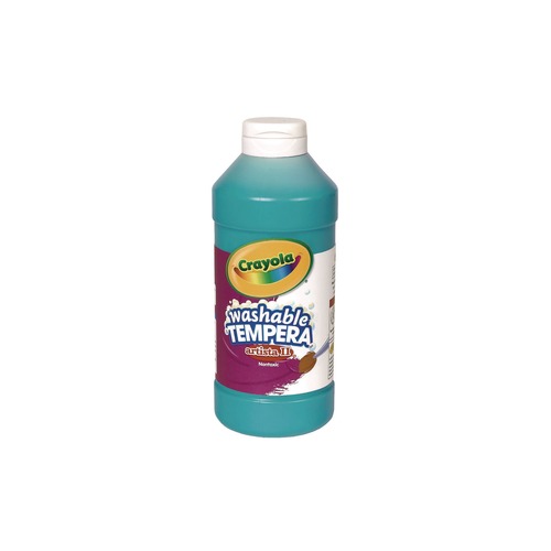 Acrylic & Tempera Paint | Crayola 71662 Artista II 16 oz. Bottle Washable Tempera Paint - Turquoise image number 0